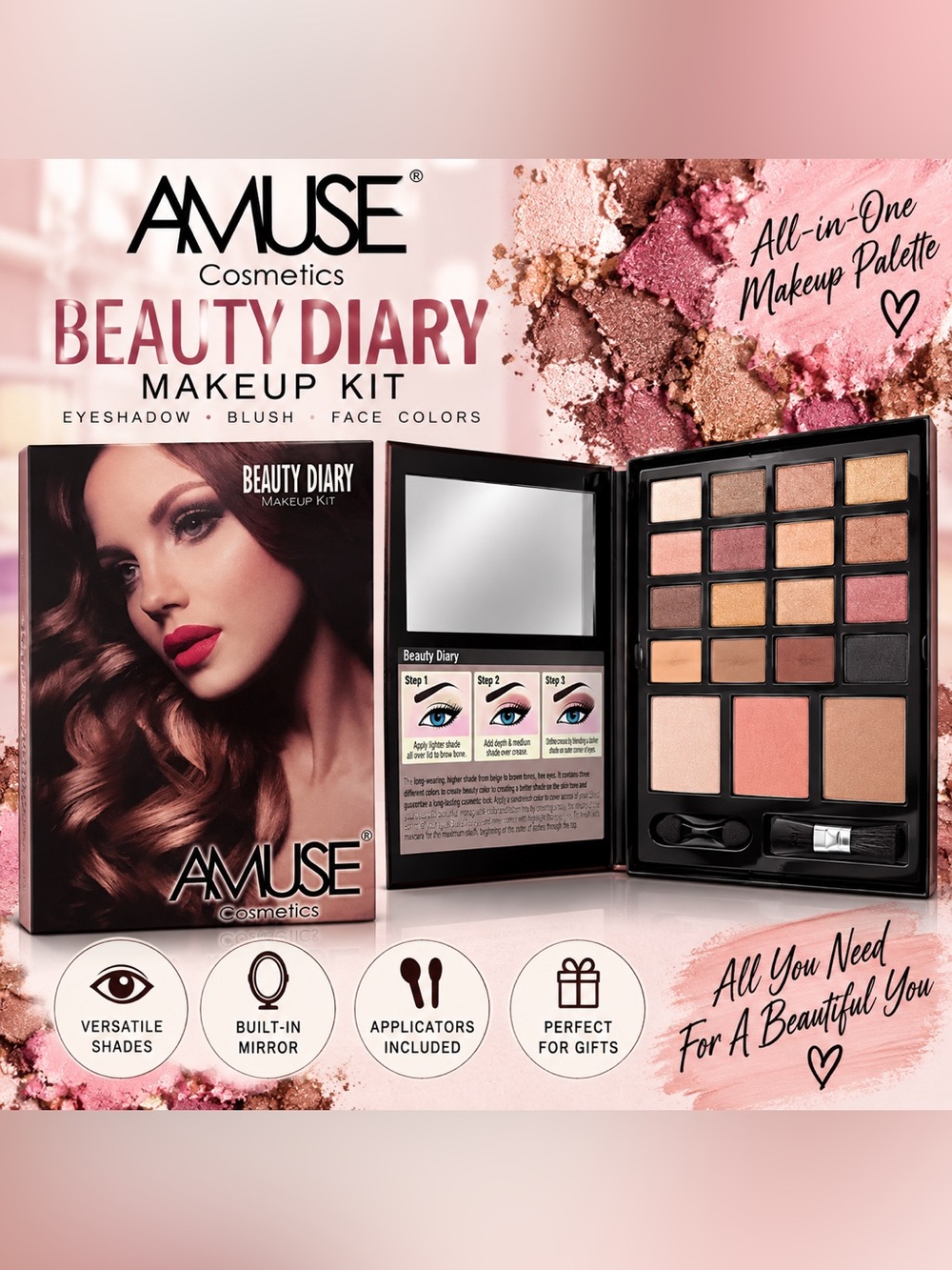AMUSE Cosmetics Beauty Diary Makeup Kit